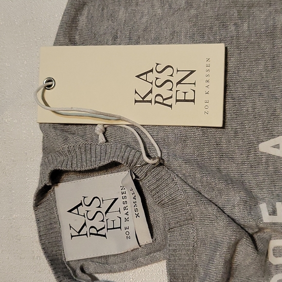 NWT Zoe Karssen million hearts Grey short sleeve sack sweater size extra… - Picture 5 of 6